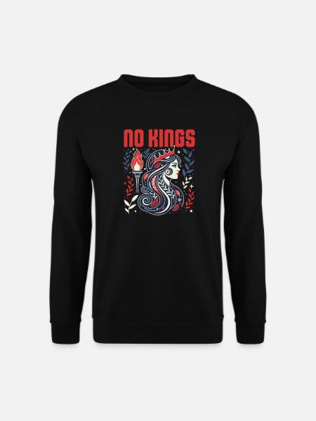 No Kings Bold Anti-Monarchy Liberty USA - Unisex Sweatshirt - black
