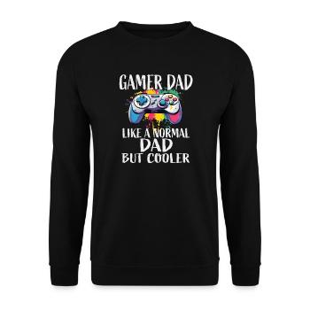 Manette Gamer Dad - Sweat-shirt Unisexe - noir - Devant - Alina (178cm) & Michal (187cm)