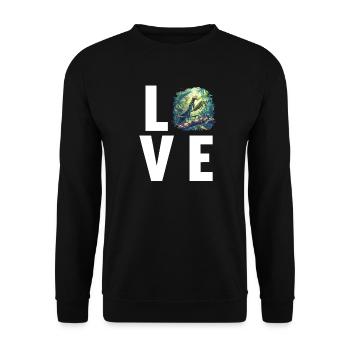 Gottesanbeterinnen Gottesanbeterin - Unisex Pullover - Schwarz - Vorne - Alina (178cm) & Michal (187cm)