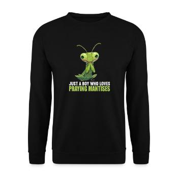Gottesanbeterinnen Gottesanbeterin - Unisex Pullover - Schwarz - Vorne - Alina (178cm) & Michal (187cm)