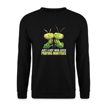 Gottesanbeterinnen Gottesanbeterin - Unisex Pullover - Schwarz - Vorne - Alina (178cm) & Michal (187cm)