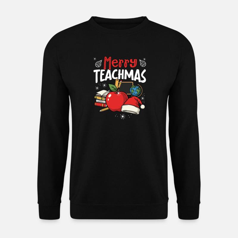 Frohe Weihnachten, Lustige Weihnachtslehrer - Unisex Pullover - Schwarz