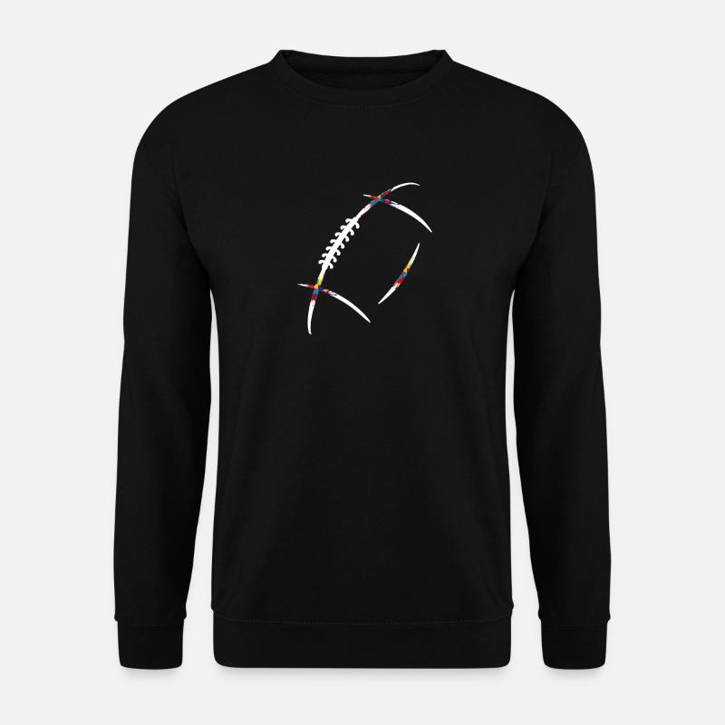 Rugbyball Farbenexplosion - Unisex Pullover - Schwarz