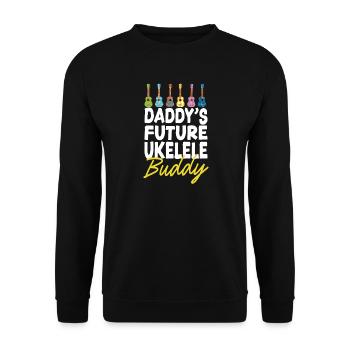 Hawaiian Ukulele Uke Daddy's - Unisex Pullover - Schwarz - Vorne - Alina (178cm) & Michal (187cm)