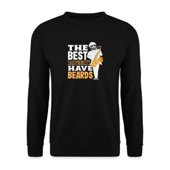 The best saxophonists have beards - Unisex Sweatshirt - black - Front - Alina (178cm) & Michal (187cm)