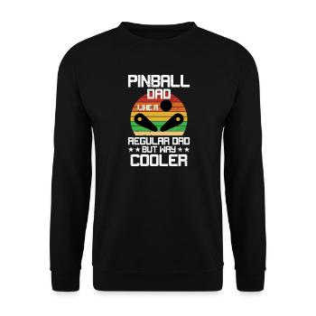 Pinball Dad Funny Arcade Gaming Humor For Pinball - Unisex Sweatshirt - black - Front - Alina (178cm) & Michal (187cm)