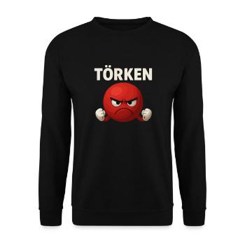 Drôle Dire Törken Dessin animé Drôle Dinde Mème - Sweat-shirt Unisexe - noir - Devant - Alina (178cm) & Michal (187cm)
