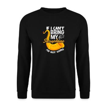 Membre de l’orchestre du saxophoniste drôle - Sweat-shirt Unisexe - noir - Devant - Alina (178cm) & Michal (187cm)