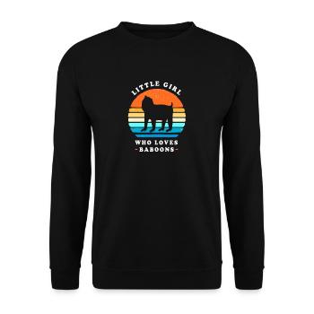Baboon Primate Monkey Monkey Baboon - Unisex Sweatshirt - black - Front - Alina (178cm) & Michal (187cm)