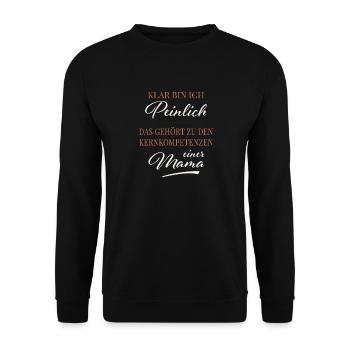 OF COURSE I'M EMBARRASSING - Gift idea for mom - Unisex Sweatshirt - black - Front - Alina (178cm) & Michal (187cm)