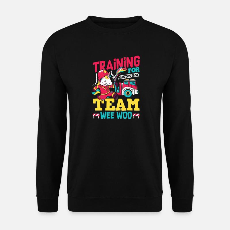 Wee Woo Squad Fire Tiny Firefighter - Unisex Sweatshirt - black