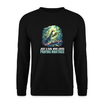 Gottesanbeterinnen Gottesanbeterin - Unisex Pullover - Schwarz - Vorne - Alina (178cm) & Michal (187cm)