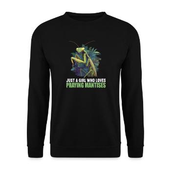 Gottesanbeterinnen Gottesanbeterin - Unisex Pullover - Schwarz - Vorne - Alina (178cm) & Michal (187cm)
