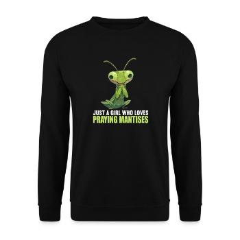 Gottesanbeterinnen Gottesanbeterin - Unisex Pullover - Schwarz - Vorne - Alina (178cm) & Michal (187cm)