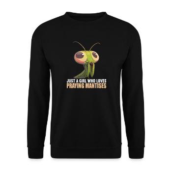 Gottesanbeterinnen Gottesanbeterin - Unisex Pullover - Schwarz - Vorne - Alina (178cm) & Michal (187cm)