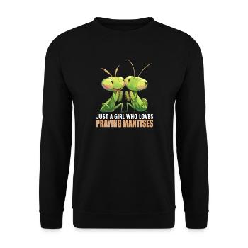 Gottesanbeterinnen Gottesanbeterin - Unisex Pullover - Schwarz - Vorne - Alina (178cm) & Michal (187cm)