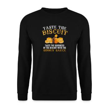 Goûtez la délice sauce au miel biscuit - Sweat-shirt Unisexe - noir - Devant - Alina (178cm) & Michal (187cm)