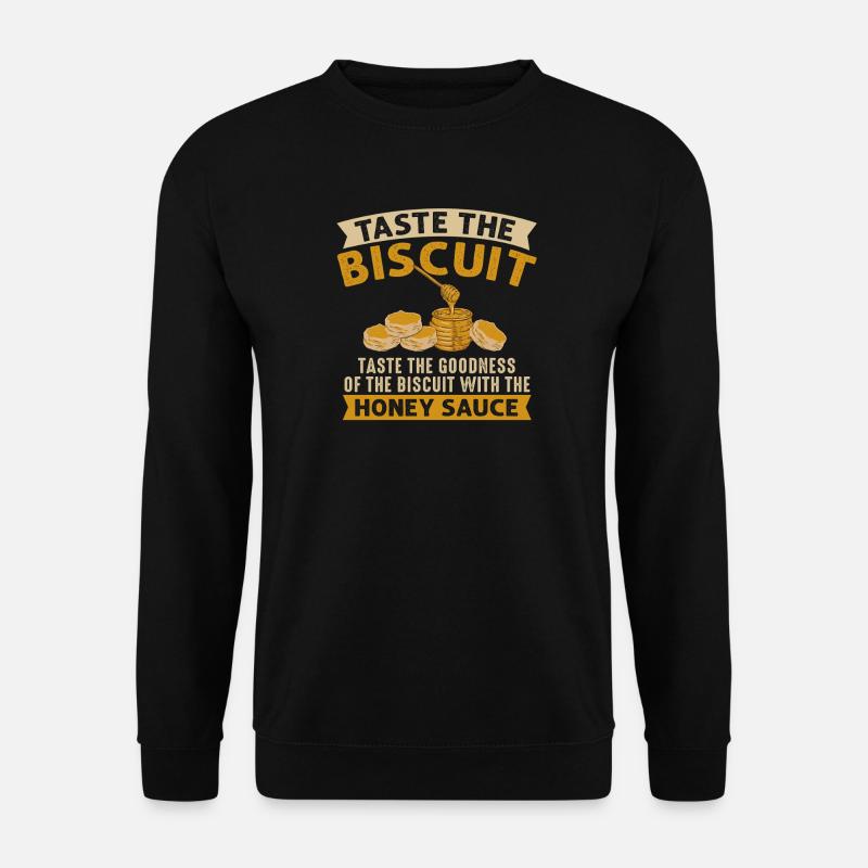 Probieren Sie die Biscuit-Honigsauce - Unisex Pullover - Schwarz