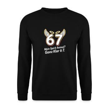 Mon animal spirituel clairement 67 - Sweat-shirt Unisexe - noir - Devant - Alina (178cm) & Michal (187cm)