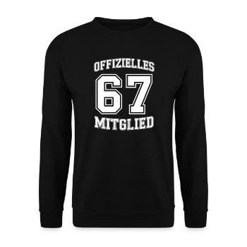 Official 67 Member Birthday Club - Unisex Sweatshirt - black - Front - Alina (178cm) & Michal (187cm)