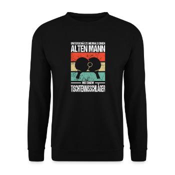 Table Tennis Players Gifts Table Tennis Outfits - Unisex Sweatshirt - black - Front - Alina (178cm) & Michal (187cm)