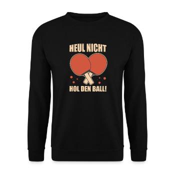 Table Tennis Players Gifts Table Tennis Outfits - Unisex Sweatshirt - black - Front - Alina (178cm) & Michal (187cm)