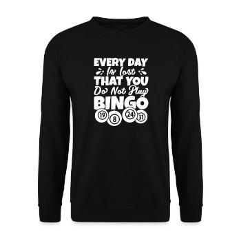 Bingo Player Every Day Is Lost That You Do Not - Unisex Pullover - Schwarz - Vorne - Alina (178cm) & Michal (187cm)