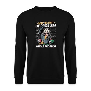Funny Opossum - Unisex Sweatshirt - black - Front - Alina (178cm) & Michal (187cm)