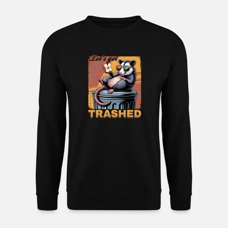 Funny Opossum - Unisex Pullover - Schwarz