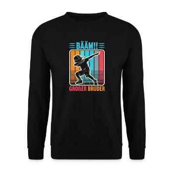 Bääm Grand Frère Dab Enfants Drôles Frères et Sœurs - Sweat-shirt Unisexe - noir - Devant - Alina (178cm) & Michal (187cm)