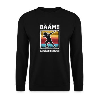 Bääm Grand Frère Dab Enfants Drôles Frères et Sœurs - Sweat-shirt Unisexe - noir - Devant - Alina (178cm) & Michal (187cm)