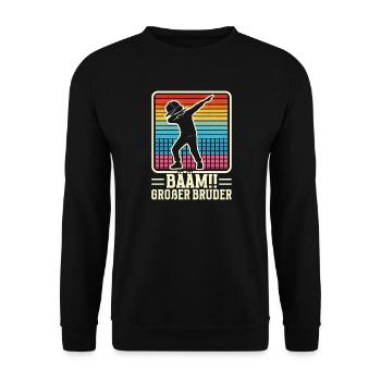 Bääm Grand Frère Dab Enfants Drôles Frères et Sœurs - Sweat-shirt Unisexe - noir - Devant - Alina (178cm) & Michal (187cm)