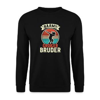 Bääm Grand Frère Dab Enfants Drôles Frères et Sœurs - Sweat-shirt Unisexe - noir - Devant - Alina (178cm) & Michal (187cm)