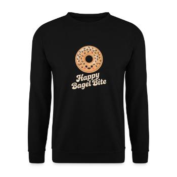 Bagel  - Unisex Pullover - Schwarz - Vorne - Alina (178cm) & Michal (187cm)