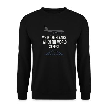 Nachtschichtrampe Des Bodenpersonals Am - Unisex Pullover - Schwarz - Vorne - Alina (178cm) & Michal (187cm)