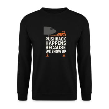 Nachtschichtrampe Des Bodenpersonals Am - Unisex Pullover - Schwarz - Vorne - Alina (178cm) & Michal (187cm)