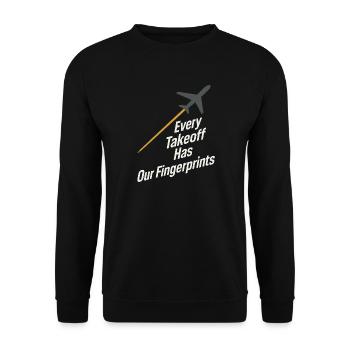 Nachtschichtrampe Des Bodenpersonals Am - Unisex Pullover - Schwarz - Vorne - Alina (178cm) & Michal (187cm)