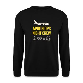 Nachtschichtrampe Des Bodenpersonals Am - Unisex Pullover - Schwarz - Vorne - Alina (178cm) & Michal (187cm)