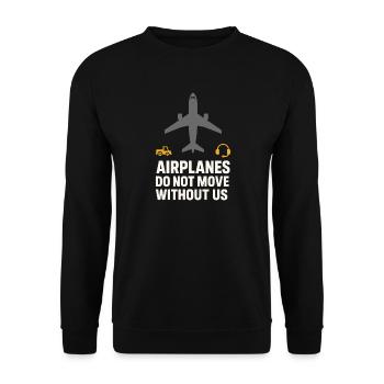 Nachtschichtrampe Des Bodenpersonals Am - Unisex Pullover - Schwarz - Vorne - Alina (178cm) & Michal (187cm)