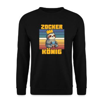 Gambler King - Unisex Sweatshirt - black - Front - Alina (178cm) & Michal (187cm)