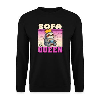 Gamerin gamer queen - Unisex Sweatshirt - black - Front - Alina (178cm) & Michal (187cm)