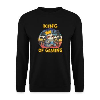 Gaming - Unisex Sweatshirt - black - Front - Alina (178cm) & Michal (187cm)