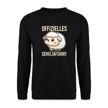 Chemise de nuit officielle Mouton endormi - Sweat-shirt Unisexe - noir - Devant - Alina (178cm) & Michal (187cm)
