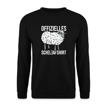 Chemise de nuit officielle Mouton endormi - Sweat-shirt Unisexe - noir - Devant - Alina (178cm) & Michal (187cm)