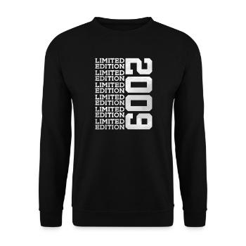 ÉDITION LIMITÉE 2009 17 ANS 17E ANNIVERSAIRE - Sweat-shirt Unisexe - noir - Devant - Alina (178cm) & Michal (187cm)