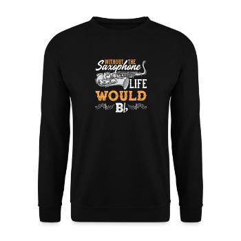 Sans le saxophone, la vie serait étrange - Sweat-shirt Unisexe - noir - Devant - Alina (178cm) & Michal (187cm)
