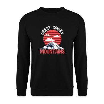 Grandes Montagnes Fumantes - Sweat-shirt Unisexe - noir - Devant - Alina (178cm) & Michal (187cm)