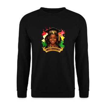 Future HBCU Graduate – Melanin Pride - Unisex Sweatshirt - black - Front - Alina (178cm) & Michal (187cm)