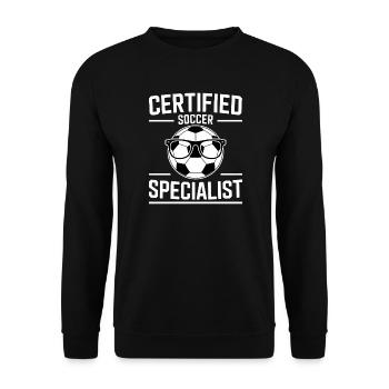 Soccer Saying Soccer Funny Soccer Gift - Unisex Sweatshirt - black - Front - Alina (178cm) & Michal (187cm)