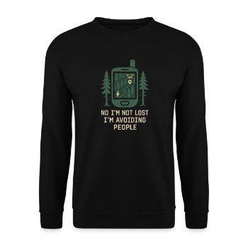 Sentier d’autonomisation des randonneurs solo pour femmes - Sweat-shirt Unisexe - noir - Devant - Alina (178cm) & Michal (187cm)